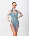 Shiny Crystal Net Latin Dress Latin/Rhythm