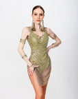 Shiny Crystal Net Latin Dress Latin/Rhythm