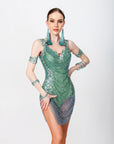 Shiny Crystal Net Latin Dress Latin/Rhythm