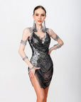 Shiny Crystal Net Latin Dress Latin/Rhythm