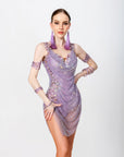 Shiny Crystal Net Latin Dress Latin/Rhythm