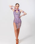 Shiny Crystal Net Latin Dress Latin/Rhythm