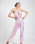 Acrylic Glitter Jumpsuit Latin Dress Latin/Rhythm