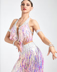 Acrylic Glitter Jumpsuit Latin Dress Latin/Rhythm