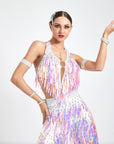 Acrylic Glitter Jumpsuit Latin Dress Latin/Rhythm