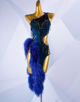 Beaded & Ostrich Feather Latin Dress Latin/Rhythm