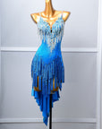 Chrisanne Lustre Lycra Crystalline Beaded Latin Dress Latin/Rhythm