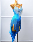 Chrisanne Lustre Lycra Crystalline Beaded Latin Dress Latin/Rhythm