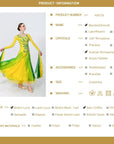 Color Contrast Crystalline Ballroom Dress Standard/Smooth