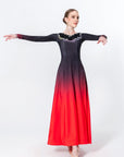 Contrast Color Crystallized Smooth Dress Standard/Smooth