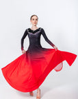 Contrast Color Crystallized Smooth Dress Standard/Smooth