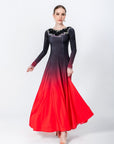 Contrast Color Crystallized Smooth Dress Standard/Smooth