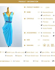 Crystal Belt Beaded asymmetric Long Latin Dress Latin/Rhythm