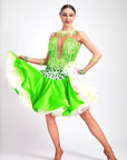 Crystalline Beaded Crepe Latin Dress Latin/Rhythm