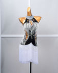 Crystalline Beaded Fringe Latin Dress Latin/Rhythm