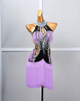 Crystalline Beaded Fringe Latin Dress Latin/Rhythm