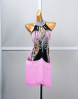 Crystalline Beaded Fringe Latin Dress Latin/Rhythm