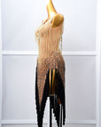Crystalline Beaded Fringe Latin Dress Latin/Rhythm