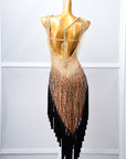 Crystalline Beaded Fringe Latin Dress Latin/Rhythm