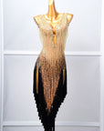 Crystalline Beaded Fringe Latin Dress Latin/Rhythm