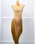 Crystalline Beaded Fringe Latin Dress Latin/Rhythm