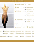 Crystalline Beaded Fringe Latin Dress Latin/Rhythm