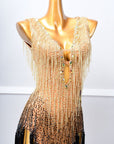Crystalline Beaded Fringe Latin Dress Latin/Rhythm