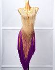 Crystalline Beaded Fringe Latin Dress Latin/Rhythm