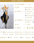 Crystalline Beaded Ostrich Feather Latin Dress Latin/Rhythm