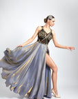 Crystalline Dazzle Satin Chiffon Smooth Dress Standard/Smooth