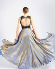 Crystalline Dazzle Satin Chiffon Smooth Dress Standard/Smooth