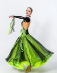Crystalline Flower Crepes Ballroom Standard Dress Standard/Smooth