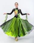 Crystalline Flower Crepes Ballroom Standard Dress Standard/Smooth