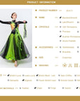 Crystalline Flower Crepes Ballroom Standard Dress Standard/Smooth