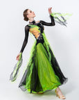 Crystalline Flower Crepes Ballroom Standard Dress Standard/Smooth