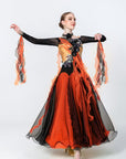 Crystalline Flower Crepes Ballroom Standard Dress Standard/Smooth