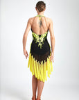 Crystalline Fluorescent Stone Fringe Latin Dress Latin/Rhythm