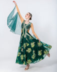Crystalline Hand Embroidery Standard Dress Standard/Smooth