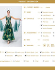 Crystalline Hand Embroidery Standard Dress Standard/Smooth