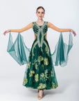 Crystalline Hand Embroidery Standard Dress Standard/Smooth