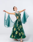 Crystalline Hand Embroidery Standard Dress Standard/Smooth