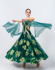 Crystalline Hand Embroidery Standard Dress Standard/Smooth