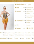 Crystalline Leopard Print Fringe Latin Dress Latin/Rhythm
