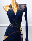 Crystalline One - shoulder beaded Latin Dress Latin/Rhythm