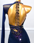 Crystalline One - shoulder beaded Latin Dress Latin/Rhythm