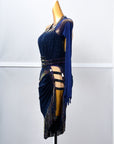 Crystalline One - shoulder beaded Latin Dress Latin/Rhythm