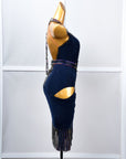 Crystalline One - shoulder beaded Latin Dress Latin/Rhythm