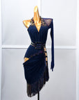 Crystalline One - shoulder beaded Latin Dress Latin/Rhythm