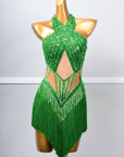 Crystallized Beads Fringe Latin Dress Latin/Rhythm