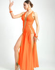 Crystallized Fluorescent stone Smooth Dress Standard/Smooth